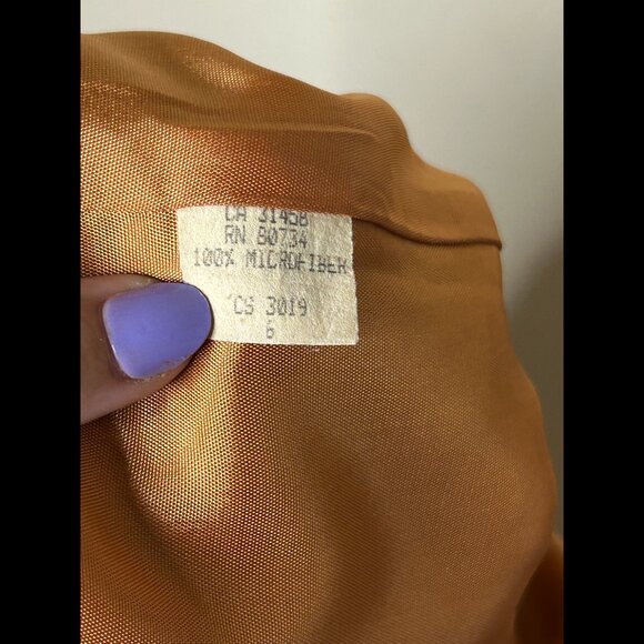 BCBGMAXAZRIA Chocolate Brown Satiny Mini Skirt Size 6 - Picture 4 of 7